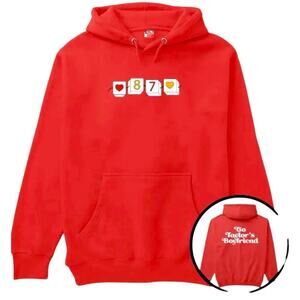 Barstool Sports “Go Taylor’s Boyfriend” 87 friendship bracelet hoodie - adult L